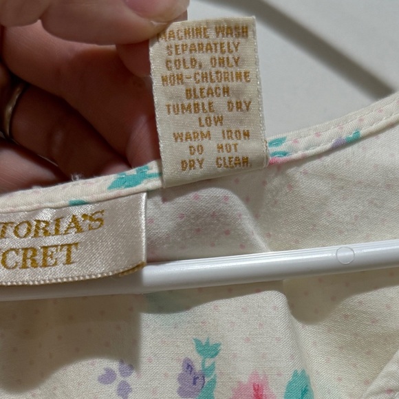 Vintage Victoria's Secret Gold Label Nightie Dress S Small Floral Nap Prairie - Picture 5 of 11